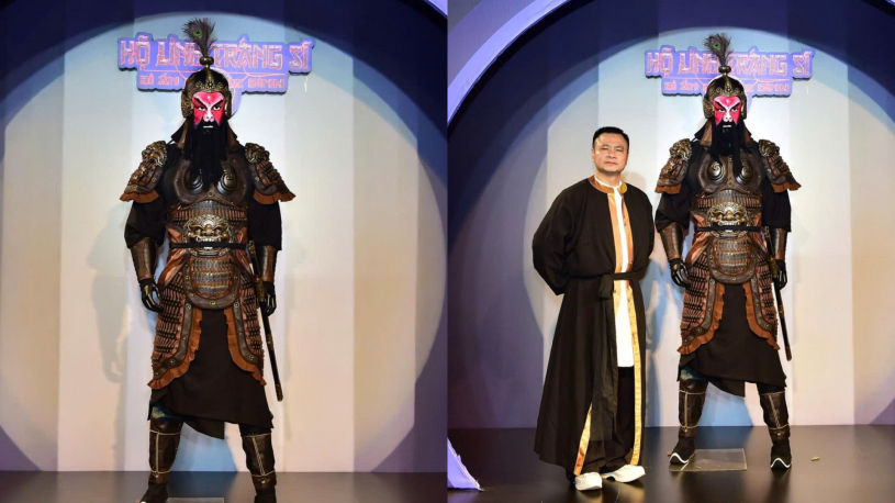 Tự Long trở thành tráng sĩ của “Hộ Linh Tráng Sĩ”, dẫn đầu diễu hành cổ phục khai mạc triển lãm 80 năm độc lập.