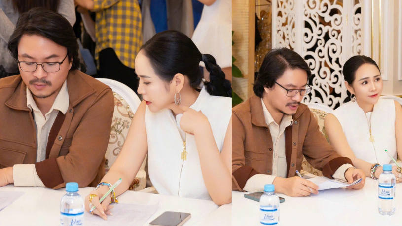 Đạo diễn Hoàng Nhật Nam cùng NTK Thanh Hương Bùi fitting cho Vietnam Beauty Fashion Fest