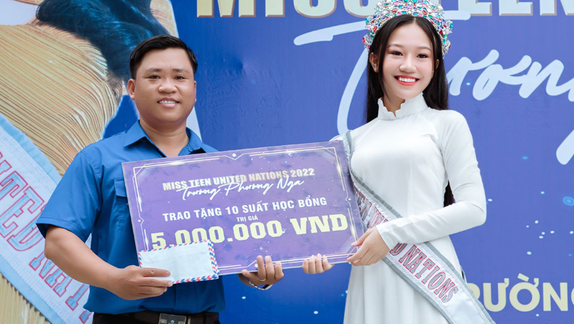Miss Teen United Nations 2022 - Trương Phương Nga trích 5 triệu tiền thưởng hỗ trợ bạn bè có hoàn cảnh khó khăn