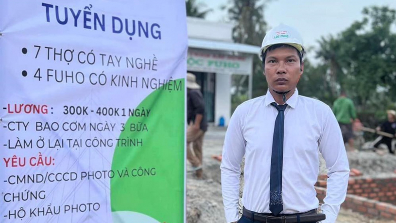 Lộc Fuho tuyển thợ phụ hồ, mức lương 12 triệu nhưng kèm một yêu cầu đặc biệt khiến CĐM xôn xao