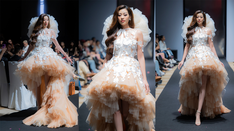 Hoa hậu Khánh Vân hóa nàng thơ trong BST mới của Nguyễn Minh Công