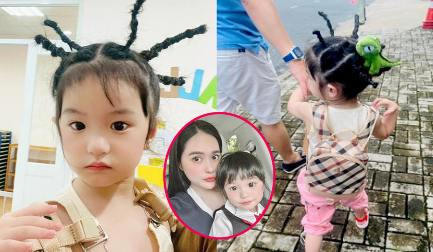 Con gái Đoàn Di Băng đi học tạo đủ kiểu tóc không trùng nhau, nhiều người nhìn vào sợ đau