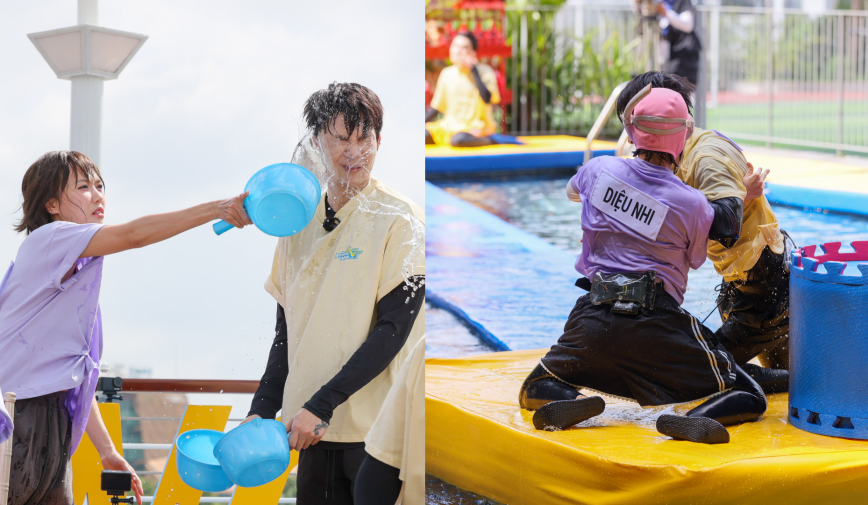 Vợ chồng Anh Tú Atus và Diệu Nhi tương tàn tại Running Man Vietnam mùa 3