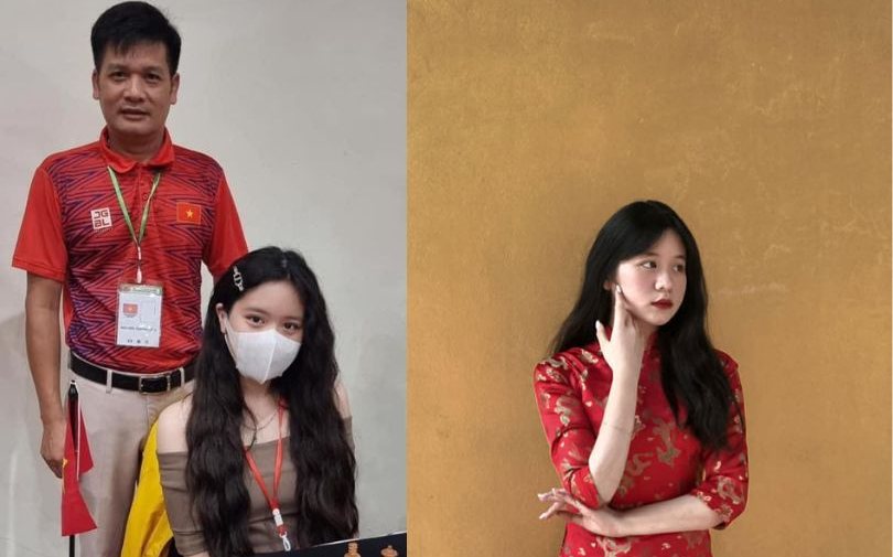 Quán quân Vô địch cờ vua châu Á chính thức gọi tên Việt Nam : Nhan sắc sau lớp khẩu trang đúng là cực phẩm