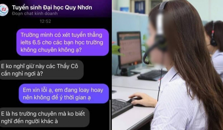 Toàn bộ đoạn tin nhắn gây bức xúc của Tư vấn viên của một trường Đại học