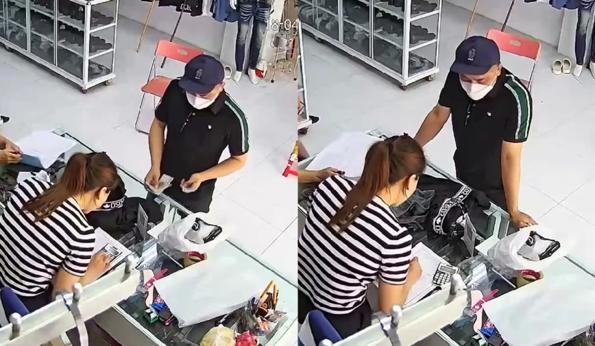 Hé lộ video Bùi Đình Khánh vào cửa hàng thời trang, bình thản mặc cả dù đang bị truy nã