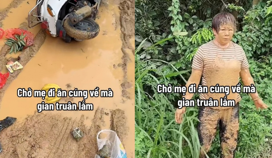 Chở mẹ đi cúng về nhà, cô gái “nhuộm vàng” phụ huynh, thái độ không nói nên lời