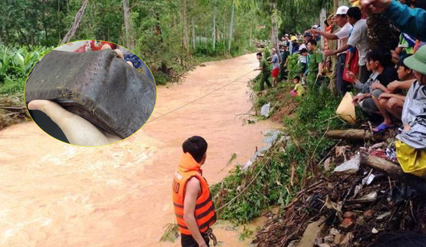 Hy hữu: Tìm nam sinh mất tích do lũ cuốn trôi phát hiện chiếc ví chứa nhiều tiền rơi từ 2 năm trước