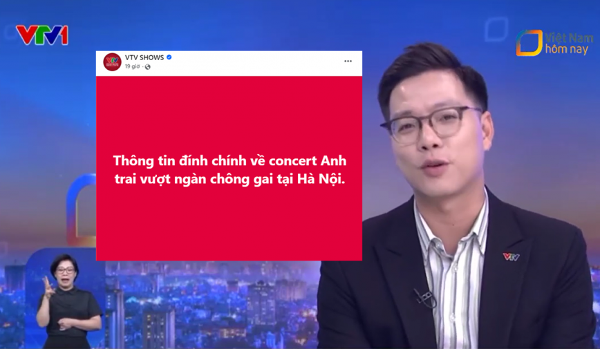 VTV đính chính vì sự cố spoil đêm concert thứ 2 của chương trình Anh Trai Vượt Ngàn Chông Gai