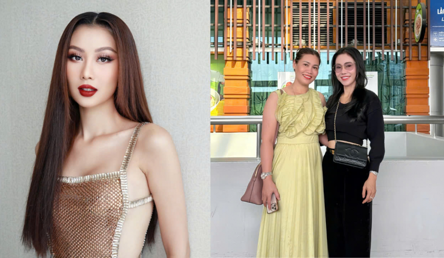 Mẹ ruột Hoa hậu Quế Anh lần đầu sang Thái Lan cổ vũ cho con gái thi chung kết Miss Grand International 2024