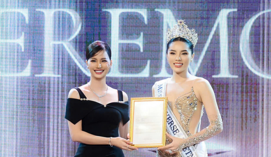 Hương Ly chia sẻ về Kỳ Duyên tại Miss Universe: 'Miễn sao vào được hàng top là điều quan trọng'.