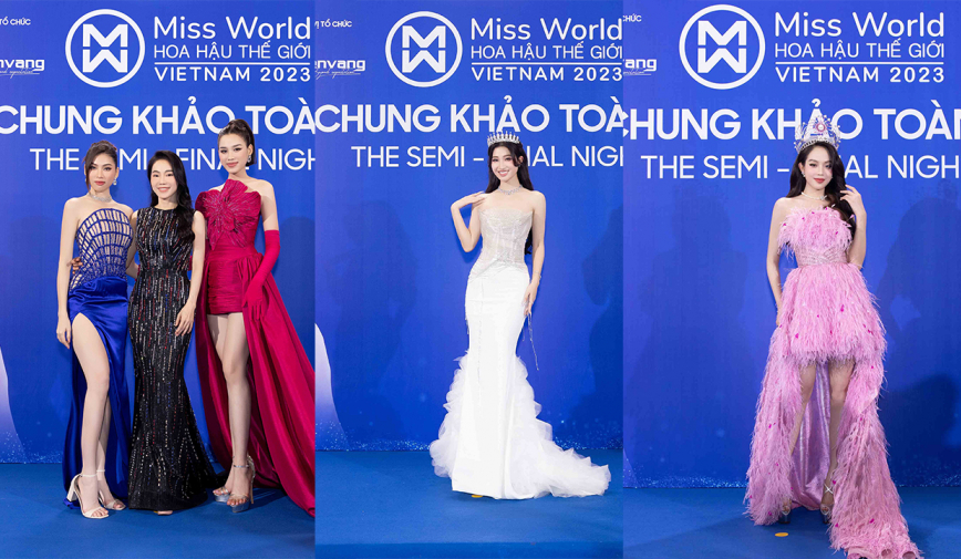 Thảm đỏ Đêm Chung khảo Miss World Việt Nam 2023 quy tụ nhiều sao đình đám của showbiz Việt