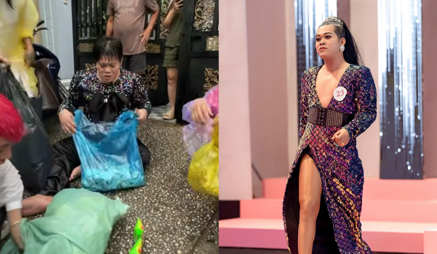 Người đẹp từng thi hoa hậu khiến hơn 2 triệu người sốc vì màn náo loạn giật đồ cúng rằm tháng 7