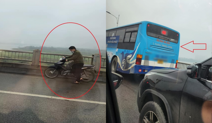 Đưa con gái đi học nhưng xe bị hỏng giữa cầu, ông bố nhận hành động ấm lòng từ những người đi đường