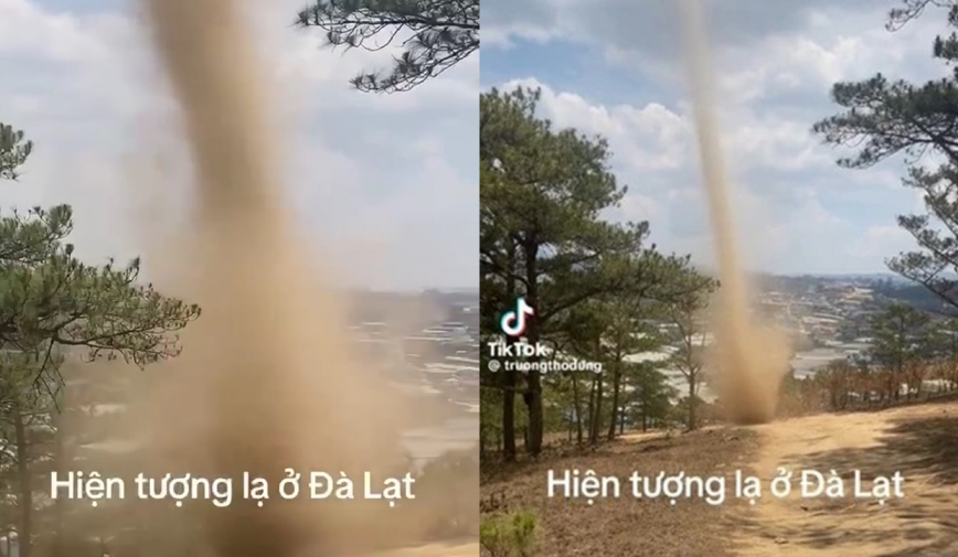 Clip ghi lại cảnh vòi ròng bất ngờ xuất hiện tại Đà Lạt hút hàng triệu lượt xem, chuyên gia lý giải nguyên nhân