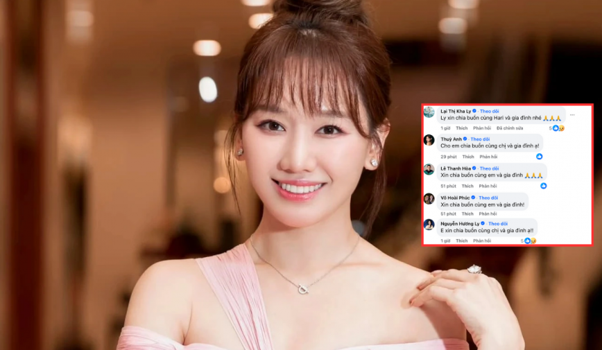 Hari Won bất ngờ đổi ảnh tâm trạng, loạt sao Việt vào chia buồn động viên