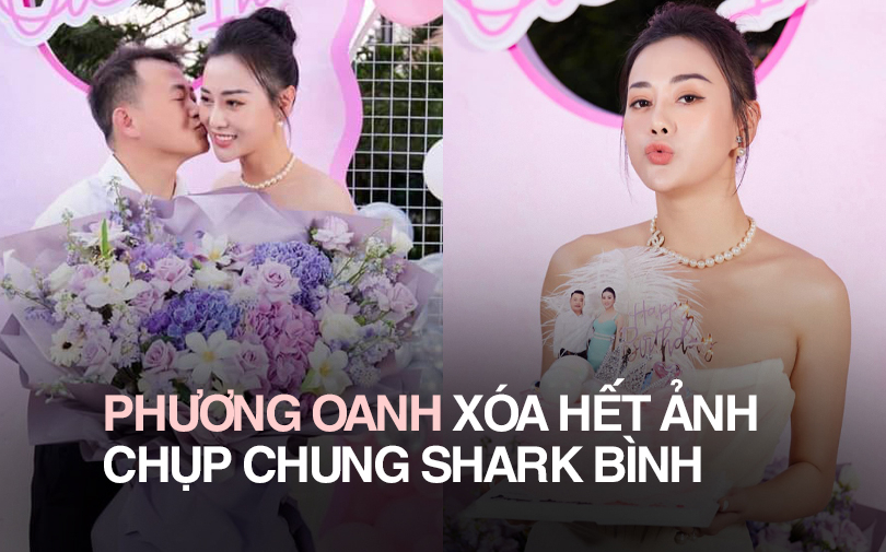 'Quỳnh búp bê' Phương Oanh bất ngờ xóa hết ảnh chụp chung với Shark Bình, netizen nghi vấn chuyện gì xảy ra?