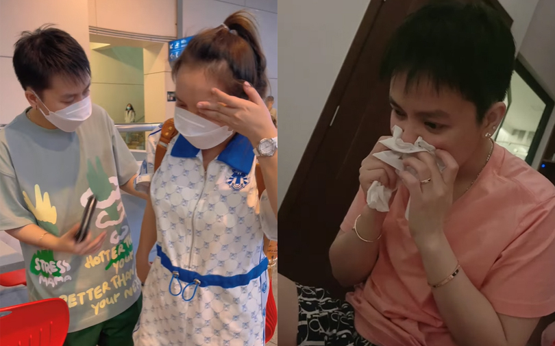 Múi Xù khóc ngất khi phải 'chia tay' Bi Bảo, một mình về Mỹ sinh con