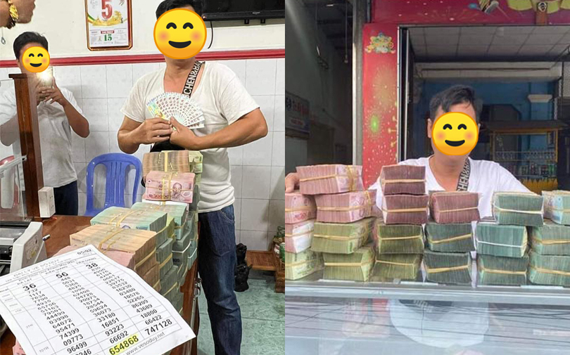 Xôn xao hình ảnh người đàn ông bán 14 tờ vé số đều trúng độc đắc 28 tỉ đồng?