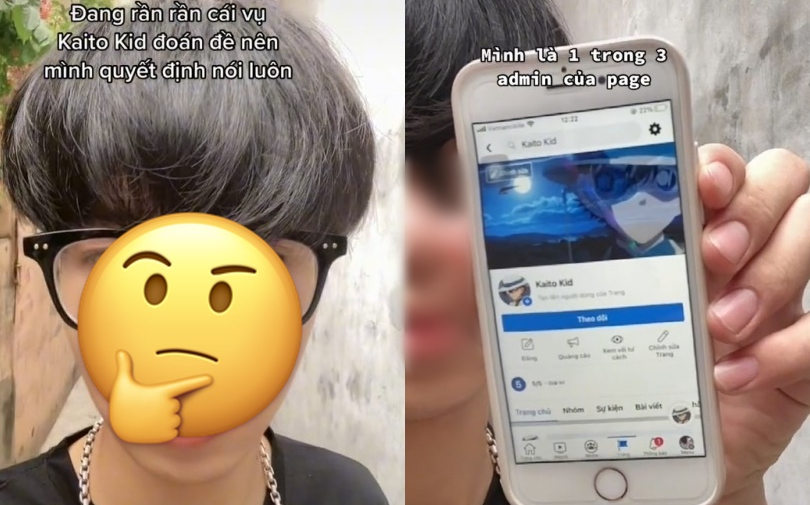 Rầm rộ hình ảnh hé lộ dung mạo của admin đứng sau page 'đoán đề' Ngữ văn Kaito Kid?