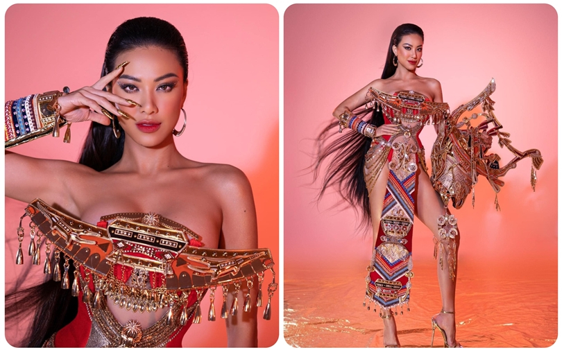 Tung ảnh diện trang phục dân tộc ở Miss Supranational, Kim Duyên khiến CĐM ái ngại vì trang phục bị chê 'hở bạo'