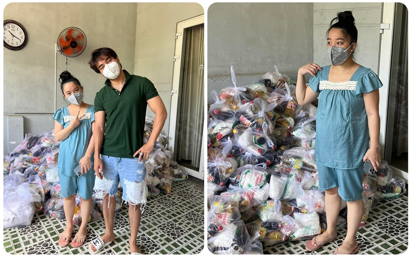 Lê Dương Bảo Lâm đi show về muộn nhưng sáng sớm vẫn phát quà từ thiện, lo vì vợ vừa sinh xong đã vất vả