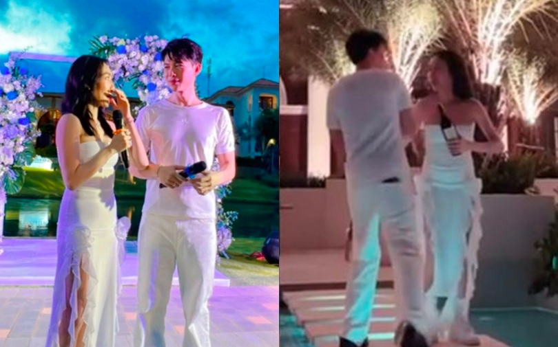 Rò rỉ đoạn clip nghi Diệu Nhi nhắc Anh Tú 'Anh vô cho con ngủ dùm em' khi đang tiệc tùng khiến fan xôn xao?