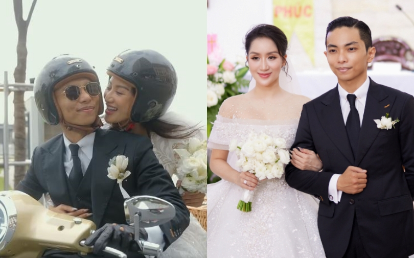 Phan Hiển rước dâu bằng xe máy, cùng Khánh Thi chuẩn bị đón 1000 khách tham gia đám cưới