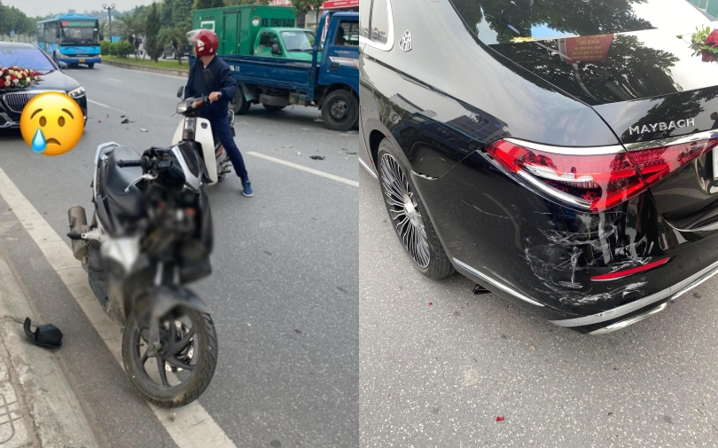 Xe máy v.a ch.ạm siêu xe Maybach, nghe giá 19 tỷ CĐM thấy 'ớn lạnh' thay cho chủ xe