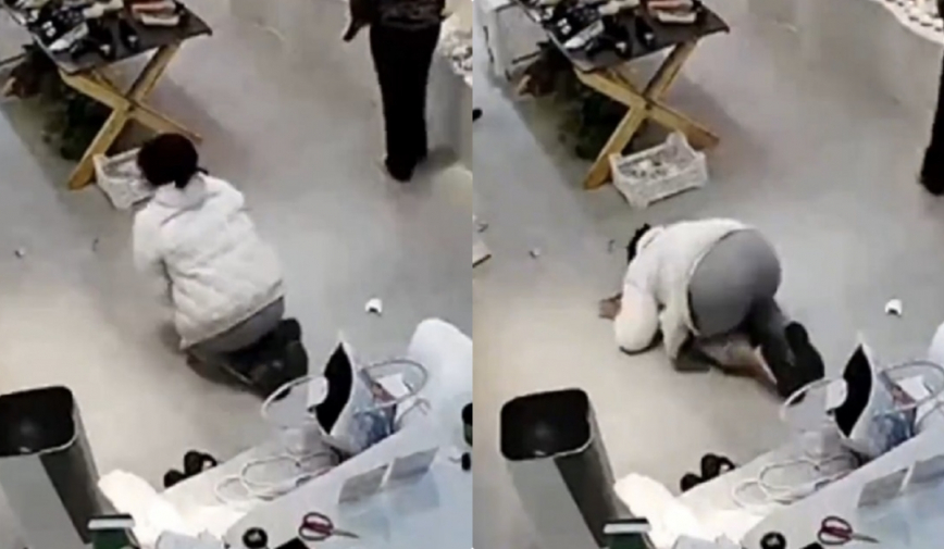 Cô gái 28 tuổi quỳ lạy bố mẹ giữa shop giày vì phụ huynh cầm hết lương, không cho mua đôi giày 700k