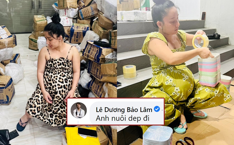 Thấy vợ than phiền bị 'boom' hàng dù cận kề ngày sinh, Lê Dương Bảo Lâm nhắn nhủ bà xã: 'Anh nuôi, dẹp đi'