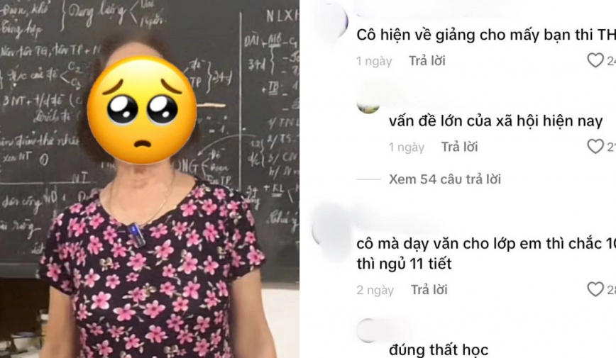 Cô giáo về hưu dạy trên TikTok, ở dưới là hàng loạt bình luận khiếm nhã: Buồn cho một bộ phận giới trẻ