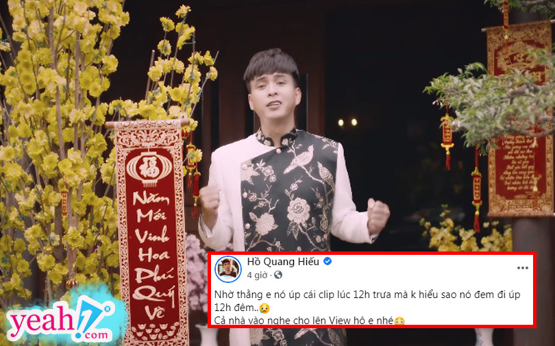Hồ Quang Hiếu 'tấu hài' khi bị nhầm giờ ra MV từ 12h trưa thành 12h đêm