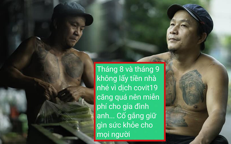 Anh Minh Râu bán rau miễn phí tiền nhà 2 tháng cho người ở trọ, động viên mọi người vượt qua mùa dịch