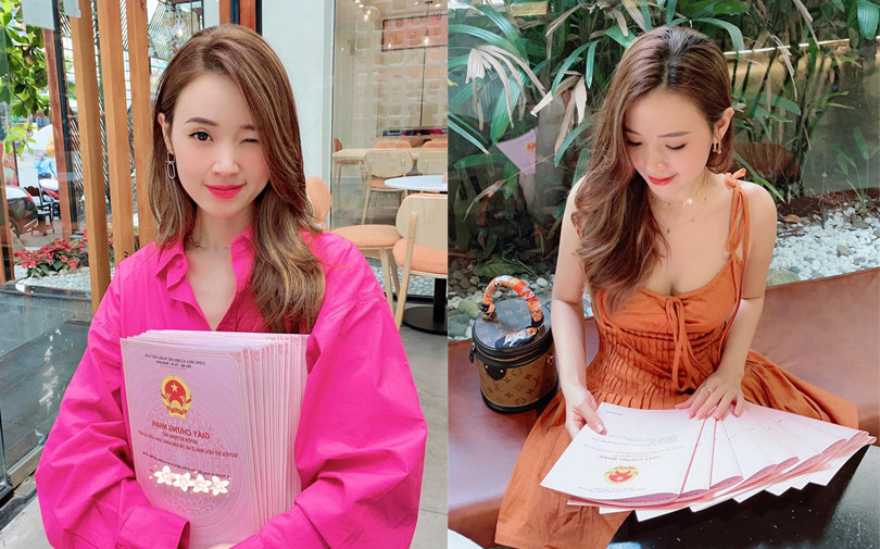 'Đại gia nhà đất' Midu khai xuân với xấp sổ đỏ trao cho khách, đầu năm đã làm ăn khấm khá