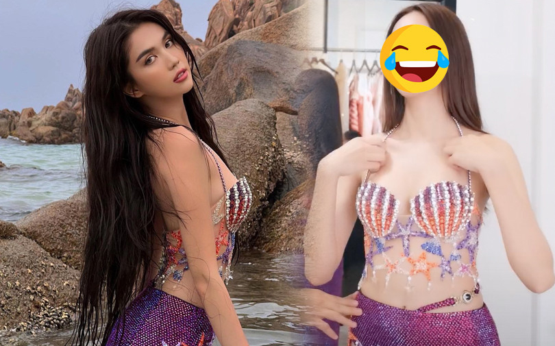 Sau 'phốt' mặc đồ nhái, Ngọc Trinh quay về diện đồ của NTK trong nước, ai ngờ đụng hàng ngay nàng hậu nổi tiếng