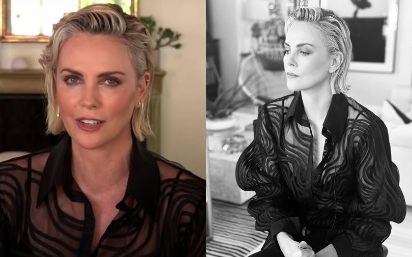 Nữ minh tinh được 'thèm khát nhất' Hollywood Charlize Theron diện thiết kế của Công Trí lên sóng truyền hình Mỹ