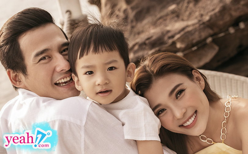 Vợ chồng Lương Thế Thành và Thúy Diễm chỉ mất 15 phút để chụp bộ ảnh gia đình