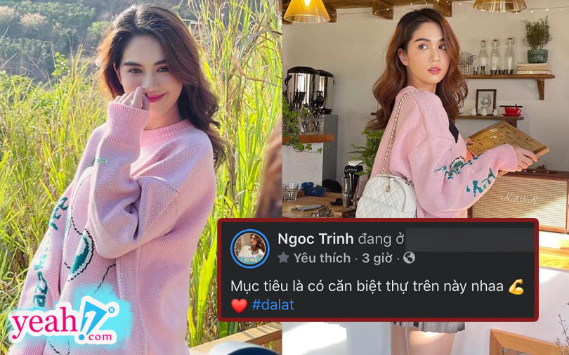 Ngọc Trinh hoá “nàng thơ” ăn mặc kín đáo đi chơi Đà Lạt, chưa gì đã muốn mua biệt thự trên này