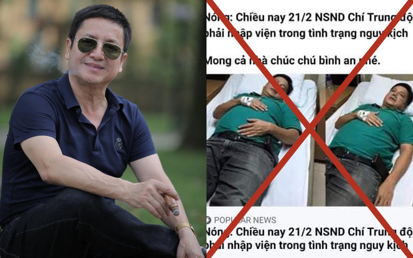 NSUT Chí Trung bị đồn nguy kịch nhập viện, phải đích thân lên tiếng đính chính
