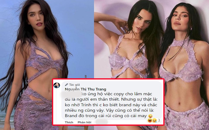 Một người bạn thân thiết của Ngọc Trinh hứng “gạch đá” khi bênh vực việc “đạo nhái”: “Nhờ Trinh người ta mới biết brand này”