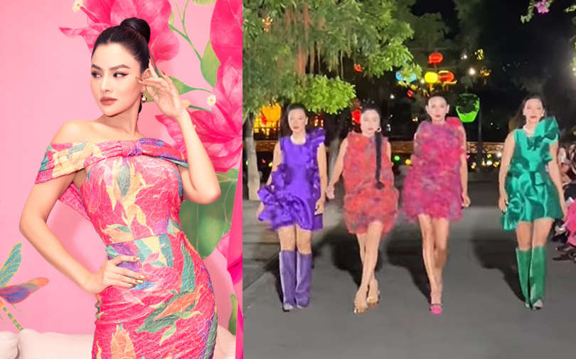 Vũ Thu Phương bị netizen nhận xét 'một mình một cõi' khi catwalk lọt thỏm giữa dàn mỹ nhân