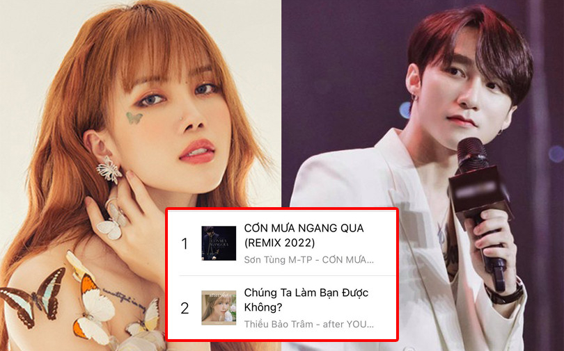 Sau màn PR bài hát trên story, Sơn Tùng M-TP bất ngờ vượt mặt Thiều Bảo Trâm trên bảng xếp hạng