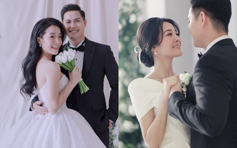 Hé lộ bộ ảnh cưới của Karen Nguyễn cùng ông xã: Áo cưới được đính kết hơn 1000 viên pha lê