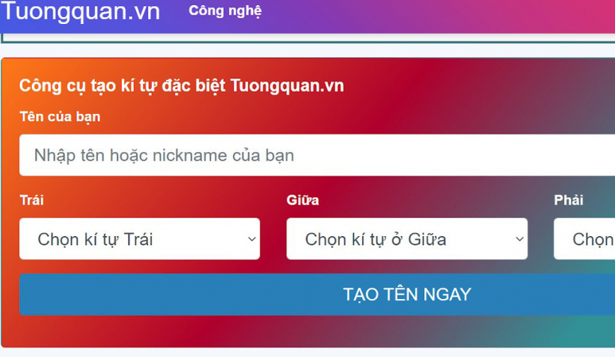 Kí Tự Đặc Biệt Zalo – Đặt Tên Zalo Với Tuongquan.vn