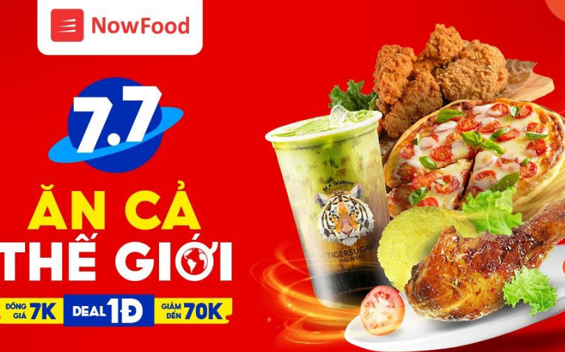 Chốt loạt ưu đãi xịn với sự kiện “NowFood 7.7 Ăn cả thế giới”