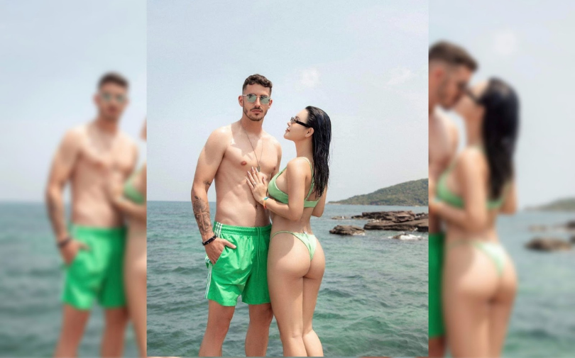 Khoảnh khắc “tình tứ” của Hot Tiktok Diếp Hồng Phấn cùng ngoại binh Sài Gòn FC