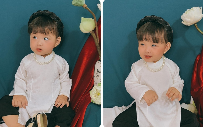Bộ ảnh áo dài của bé gái đáng yêu chuẩn 'thiên thần nhí' khiến CĐM xuýt xoa: 'Thấy ghét chưa kìa'