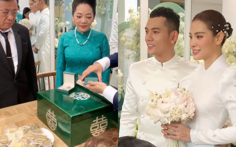 Đám cưới Phương Trinh Jolie - Lý Bình: Mẹ chồng tặng 88 lượng vàng, 'sương sương' bộ trang sức dát toàn hột xoàn