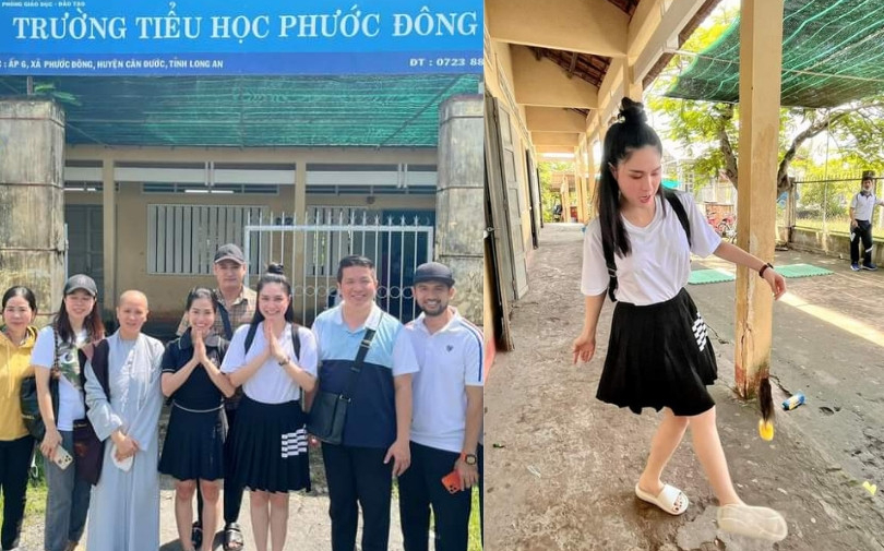 Đoàn Di Băng ghi điểm khi làm từ thiện, xây trường cho học sinh nghèo